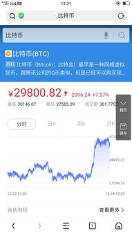 Graphical representation of Bitcoin value fluctuation